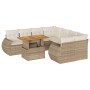 Set de sofás de jardín con cojines 9 pzas ratán sintético beige de , Conjuntos de jardín - Ref: Foro24-3327243, Precio: 704,4...