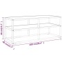 Mueble para TV negro con vidrio de mármol blanco 100x40x40 cm de vidaXL, Muebles TV - Ref: Foro24-322857, Precio: 74,46 €, De...