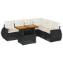 Set de sofás de jardín 7 pzas con cojines ratán sintético negro de , Conjuntos de jardín - Ref: Foro24-3327269, Precio: 481,3...