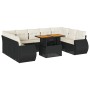 Set de sofás de jardín y cojines 10 pzas ratán sintético negro de , Conjuntos de jardín - Ref: Foro24-3327304, Precio: 711,14...