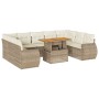 Juego de sofás jardín con cojines beige 10 pzas ratán sintético de , Conjuntos de jardín - Ref: Foro24-3327306, Precio: 830,6...