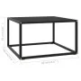 Mesa de centro negra con vidrio negro 60x60x35 cm de vidaXL, Mesas de centro - Ref: Foro24-322872, Precio: 53,74 €, Descuento: %