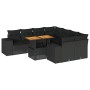 Set de sofás de jardín con cojines 9 pzas ratán sintético negro de , Conjuntos de jardín - Ref: Foro24-3327352, Precio: 653,3...