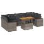 Set de sofás de jardín y cojines 8 piezas ratán sintético gris de , Conjuntos de jardín - Ref: Foro24-3327350, Precio: 543,67...