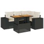 Set de muebles de jardín 5 pzas y cojines ratán sintético negro de , Conjuntos de jardín - Ref: Foro24-3327367, Precio: 379,3...