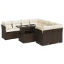 Set de sofás de jardín 9 pzas y cojines ratán sintético marrón de , Conjuntos de jardín - Ref: Foro24-3326134, Precio: 658,42...
