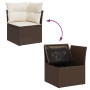 Set de sofás de jardín 9 pzas y cojines ratán sintético marrón de , Conjuntos de jardín - Ref: Foro24-3326134, Precio: 658,42...