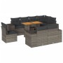 Set de sofás de jardín con cojines 9 pzas ratán sintético gris de , Conjuntos de jardín - Ref: Foro24-3327392, Precio: 657,27...