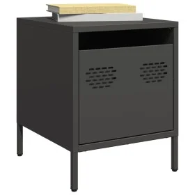 Mesitas de noche 2 uds acero negra 35x39x43,5 cm by , Nightstands - Ref: Foro24-851245, Price: 70,35 €, Discount: %