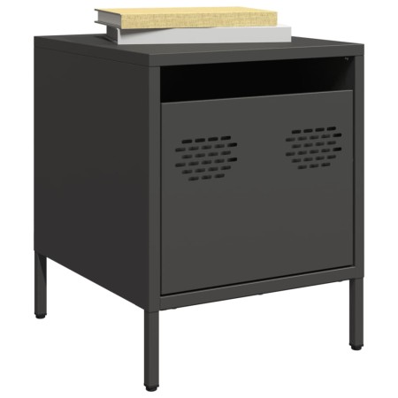 Mesitas de noche 2 uds acero negra 35x39x43,5 cm de , Mesitas de noche - Ref: Foro24-851245, Precio: 71,47 €, Descuento: %
