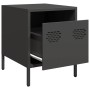 Mesitas de noche 2 uds acero negra 35x39x43,5 cm de , Mesitas de noche - Ref: Foro24-851245, Precio: 71,47 €, Descuento: %