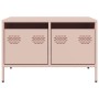 Mueble para TV acero laminado en frío rosa 68x50x43,5 cm de , Muebles TV - Ref: Foro24-851239, Precio: 81,15 €, Descuento: %