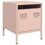 Mesitas de noche 2 unidades acero rosa 35x39x43,5 cm de , Mesitas de noche - Ref: Foro24-851247, Precio: 73,94 €, Descuento: %