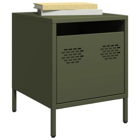 Mesitas de noche 2 unidades acero verde oliva 35x39x43,5 cm de , Mesitas de noche - Ref: Foro24-851253, Precio: 74,66 €, Desc...