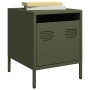 Mesitas de noche 2 unidades acero verde oliva 35x39x43,5 cm de , Mesitas de noche - Ref: Foro24-851253, Precio: 74,66 €, Desc...