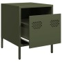 Mesitas de noche 2 unidades acero verde oliva 35x39x43,5 cm de , Mesitas de noche - Ref: Foro24-851253, Precio: 74,66 €, Desc...