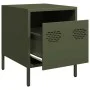 Mesitas de noche 2 unidades acero verde oliva 35x39x43,5 cm de , Mesitas de noche - Ref: Foro24-851253, Precio: 73,94 €, Desc...