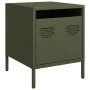 Mesitas de noche 2 unidades acero verde oliva 35x39x43,5 cm de , Mesitas de noche - Ref: Foro24-851253, Precio: 73,94 €, Desc...