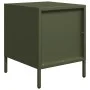 Mesitas de noche 2 unidades acero verde oliva 35x39x43,5 cm de , Mesitas de noche - Ref: Foro24-851253, Precio: 73,94 €, Desc...