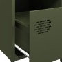 Mesitas de noche 2 unidades acero verde oliva 35x39x43,5 cm de , Mesitas de noche - Ref: Foro24-851253, Precio: 74,66 €, Desc...