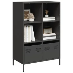 Aparador acero negro 68x39x103,5 cm de , Aparadores - Ref: Foro24-851382, Precio: 105,45 €, Descuento: %