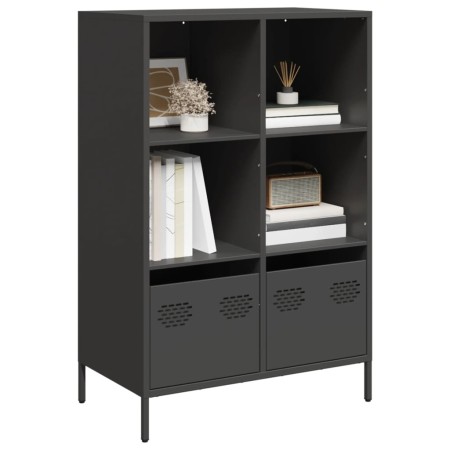 Aparador acero negro 68x39x103,5 cm de , Aparadores - Ref: Foro24-851382, Precio: 106,41 €, Descuento: %