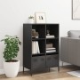 Aparador acero negro 68x39x103,5 cm de , Aparadores - Ref: Foro24-851382, Precio: 106,41 €, Descuento: %