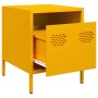 Mesitas de noche 2 uds acero amarillo mostaza 35x39x43,5 cm de , Mesitas de noche - Ref: Foro24-851251, Precio: 74,66 €, Desc...