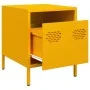Mesitas de noche 2 uds acero amarillo mostaza 35x39x43,5 cm de , Mesitas de noche - Ref: Foro24-851251, Precio: 73,94 €, Desc...