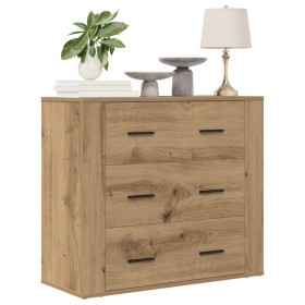 Aparador madera de ingeniería roble artisan 80x33x70 cm de , Aparadores - Ref: Foro24-857086, Precio: 115,40 €, Descuento: %