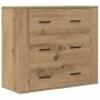 Aparador madera de ingeniería roble artisan 80x33x70 cm de , Aparadores - Ref: Foro24-857086, Precio: 113,38 €, Descuento: %