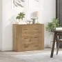 Aparador madera de ingeniería roble artisan 80x33x70 cm de , Aparadores - Ref: Foro24-857086, Precio: 113,38 €, Descuento: %