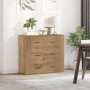 Aparador madera de ingeniería roble artisan 80x33x70 cm de , Aparadores - Ref: Foro24-857086, Precio: 115,40 €, Descuento: %