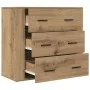Aparador madera de ingeniería roble artisan 80x33x70 cm de , Aparadores - Ref: Foro24-857086, Precio: 113,38 €, Descuento: %