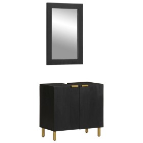 Juego de muebles de baño 2 pzas madera contrachapada negro de , Muebles de baño - Ref: Foro24-3309994, Precio: 158,40 €, Desc...