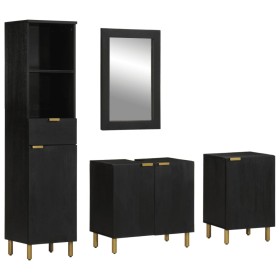 Juego de muebles de baño 4 pzas madera contrachapada negro de , Muebles de baño - Ref: Foro24-3309996, Precio: 394,74 €, Desc...
