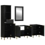 Juego de muebles de baño 4 pzas madera contrachapada negro de , Muebles de baño - Ref: Foro24-3309996, Precio: 394,74 €, Desc...