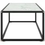 Mesa de centro negra con vidrio de mármol blanco 100x50x35 cm de vidaXL, Mesas de centro - Ref: Foro24-322881, Precio: 79,22 ...
