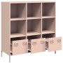Aparador de acero rosa 101,5x39x103,5 cm de , Aparadores - Ref: Foro24-851389, Precio: 128,78 €, Descuento: %