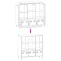 Aparador de acero rosa 101,5x39x103,5 cm de , Aparadores - Ref: Foro24-851389, Precio: 128,78 €, Descuento: %