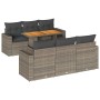 Set de sofás de jardín 7 pzas con cojines ratán sintético gris de , Conjuntos de jardín - Ref: Foro24-3327000, Precio: 513,46...