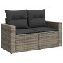 Set de sofás de jardín 7 pzas con cojines ratán sintético gris de , Conjuntos de jardín - Ref: Foro24-3327000, Precio: 513,46...