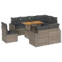 Set de sofás de jardín con cojines 9 pzas ratán sintético gris de , Conjuntos de jardín - Ref: Foro24-3327056, Precio: 632,44...