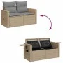 Set sofás de jardín 7 piezas y cojines ratán sintético beige by , Garden sets - Ref: Foro24-3327118, Price: 529,69 €, Discoun...