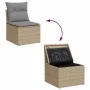 Set sofás de jardín 7 piezas y cojines ratán sintético beige by , Garden sets - Ref: Foro24-3327118, Price: 529,69 €, Discoun...
