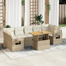 Set de sofás de jardín y cojines 8 piezas ratán sintético beige de , Conjuntos de jardín - Ref: Foro24-3327124, Precio: 616,0...