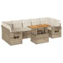 Set de sofás de jardín y cojines 8 piezas ratán sintético beige de , Conjuntos de jardín - Ref: Foro24-3327124, Precio: 594,4...