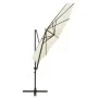 Sombrilla voladiza con poste y luces LED 300 cm arena de vidaXL, Sombrillas - Ref: Foro24-312336, Precio: 117,55 €, Descuento: %