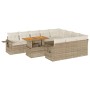 Set de sofás de jardín 11pzas con cojines ratán sintético beige de , Conjuntos de jardín - Ref: Foro24-3327201, Precio: 899,8...