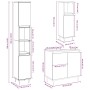Set muebles de baño 2 piezas madera contrachapada gris hormigón de , Muebles de baño - Ref: Foro24-3324952, Precio: 157,48 €,...